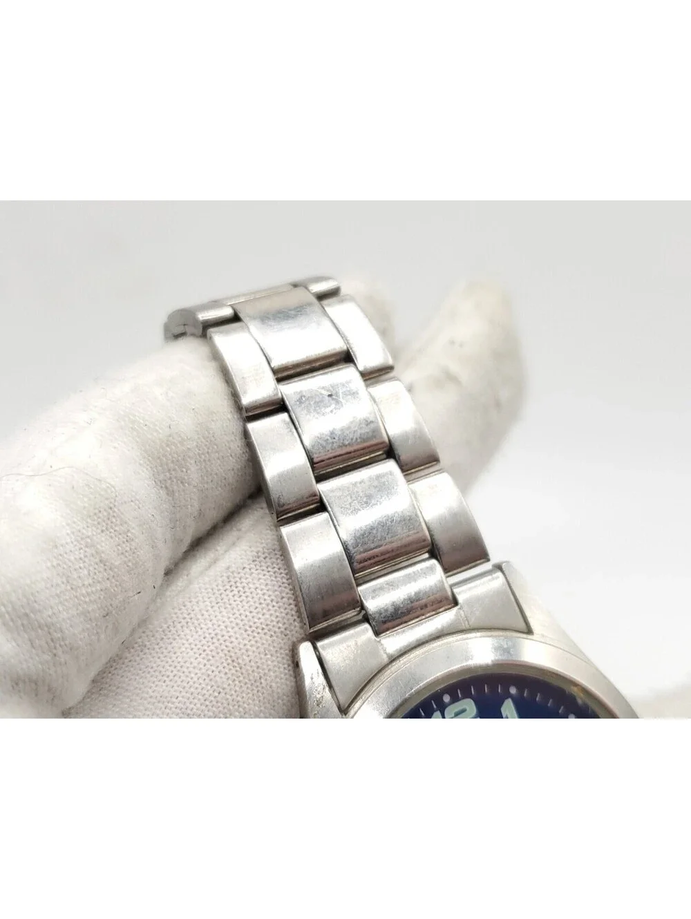 Watch-it Watch Mens New Battery Blue Dial Silver Tone 35mm